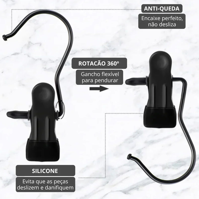Prendedor de Roupas Antideslizantes Flip + Frete Grátis